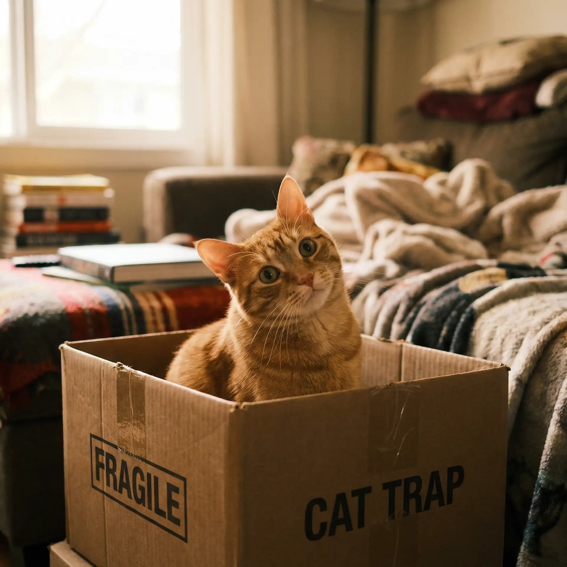 橘猫躲在纸箱里 - 八佰电影免费版在线观看